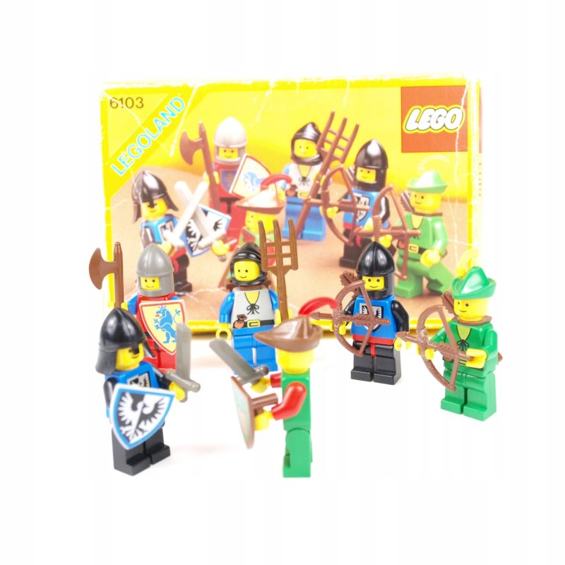 🙂Zestaw LEGO Castle Supplemental 6103 Castle Mini Figures Lata 80 Legoland