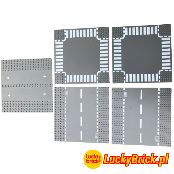 LEGO 5 szt. Plansza Płytka Płyta Droga Szara City 32 x 32 Baseplate